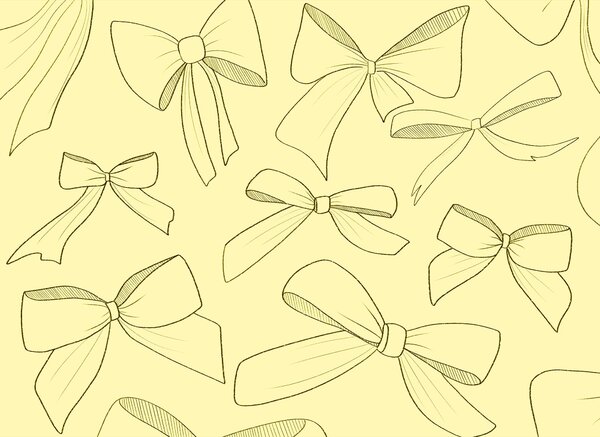 Fototapeta Vzor mašlí na žlutém pozadí, Geometrické fototapety, Populární fototapety, t00281v2 - Tapeko.co.cz