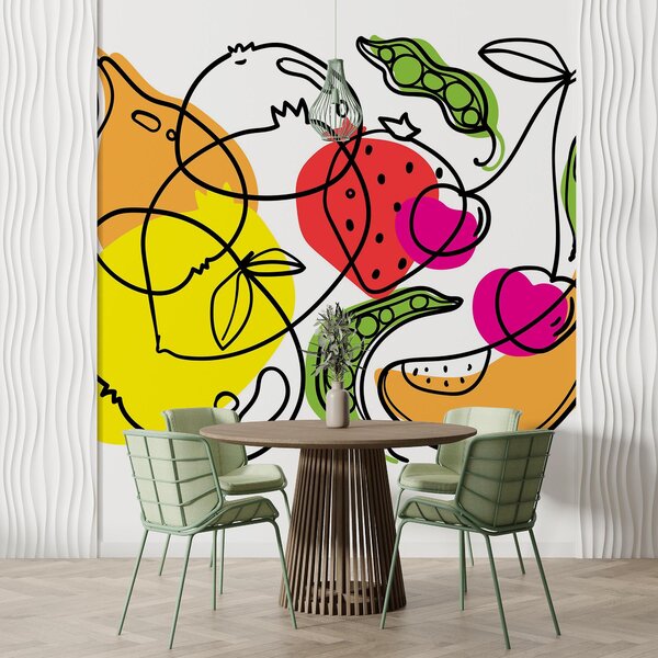 Fototapeta Veselá hruška v oranžové, Fototapety - Muralas.cz