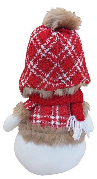 Sněhulák v károvaném kabátě 30cm 3000111