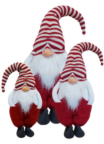 Skřítek XL s pruhovanou čepicí 94cm 3000083