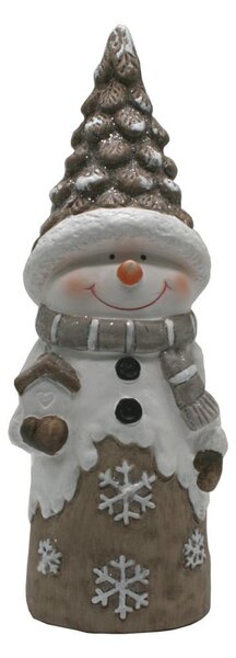 Dekorační keramický sněhulák 25 cm 3140006