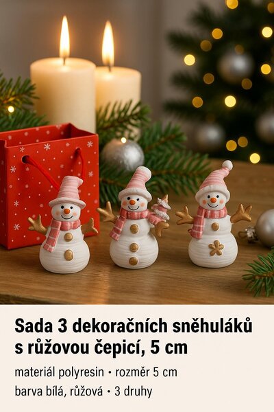 Sněhulák dárek v taštičce 5cm 3140003