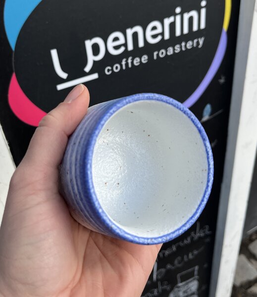 Penerini coffee Keramický šálek - Tea cup - Blue 190 ml