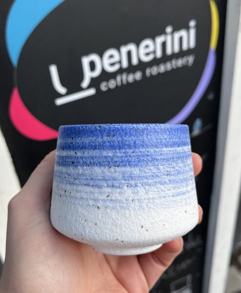 Penerini coffee Keramický šálek - Tea cup - Blue 190 ml