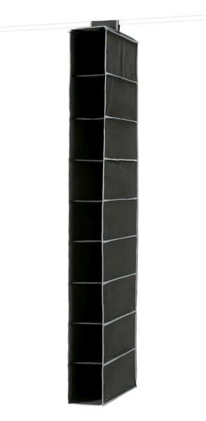 Závěsný organizér na boty a prádlo Compactor URBAN 15 x 30 x 128 cm – 9 polic, černý