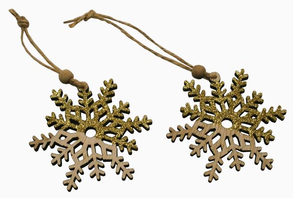 Dekorace závěsná vločka 7cm - 2 kusy 3001120