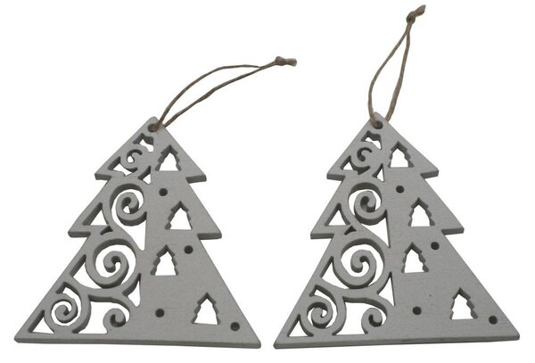 Dekorace závěsná stromky 10 cm -2 ks 3001321