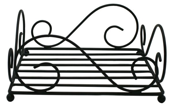 Stojanek na ubrousky Scroll kovový černý 3410005