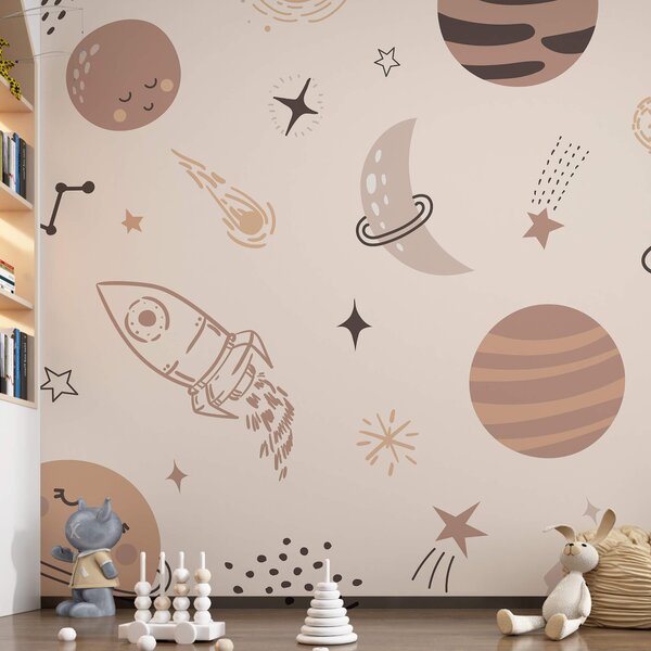 Fototapeta Vzor planet a hvězd, Vesmírné fototapety, Populární fototapety, t00318 - Tapeko.co.cz