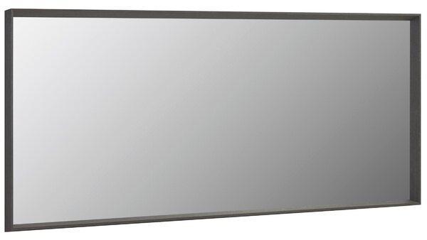 Tmavě šedé dřevěné nástěnné zrcadlo Kave Home Nerina 80 x 180 cm