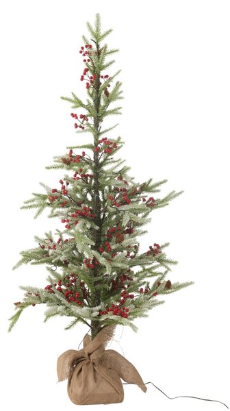 Umělý vánoční strom s LED světlem J-line Siwa 130 cm