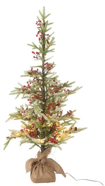 Umělý vánoční strom s LED světlem J-line Siwa 130 cm