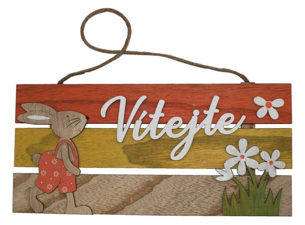 Cedulka na dveře Vítejte 14 x 30cm 4000096