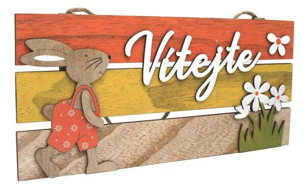 Cedulka na dveře Vítejte 14 x 30cm 4000096