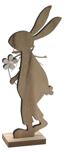 Zajíček s mrkví a kytkou 23cm 4000094