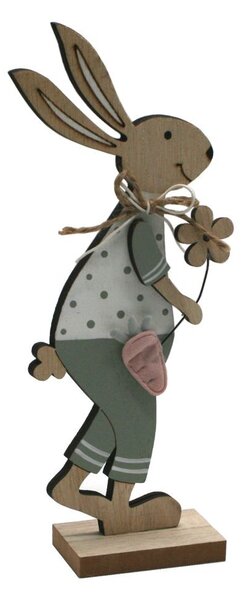 Zajíček s mrkví a kytkou 23cm 4000094