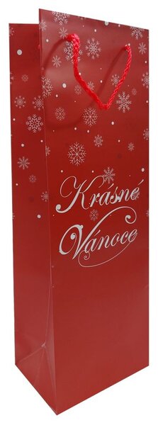 5ks dárkových tašek na láhev - Krásné Vánoce 8611305-0