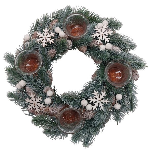 Adventní věnec vločky 35cm 3001204