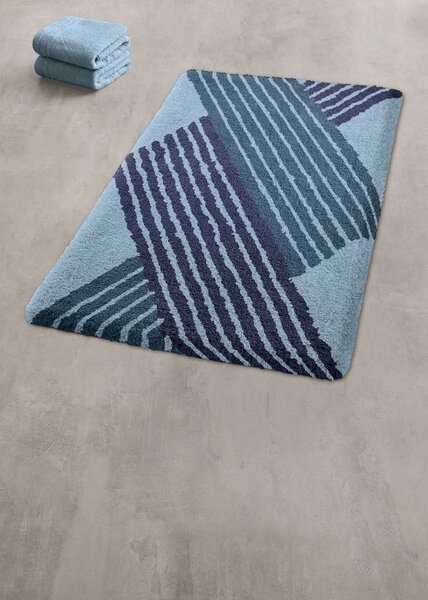 Kleine Wolke Cross koupelnová podložka 65x55 cm obdélníkový modrá 9181783539