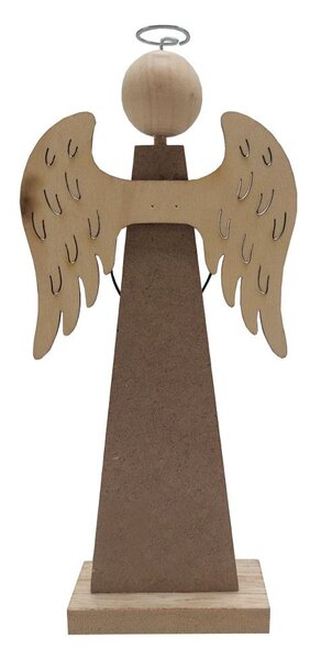 Dřevěný andělíček se srdíčkem 12cm 2009356A