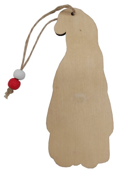 Dřevěný skřítek závěsný červený 14cm 3001003