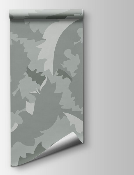 Fototapeta Šedý a bílý vzor, Fototapety s listy, Populární fototapety, t00354 - Tapeko.co.cz