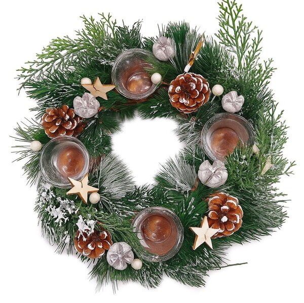 Adventní věnec s hvězdami 30cm 3001212C