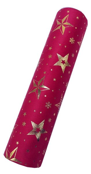 Běhoun sametový s hvězdami červený 28cm x 3m 8701302E