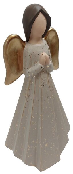 Dekorační anděl se zlatými křídly 31cm 3130047