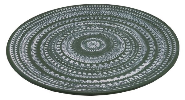 Dekorační talíř dřevěný zelený Ø 40cm 3000203