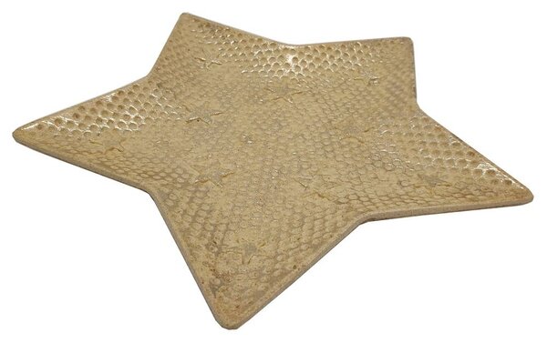 Dekorační talíř hvězda zlatá 30cm 3000204B