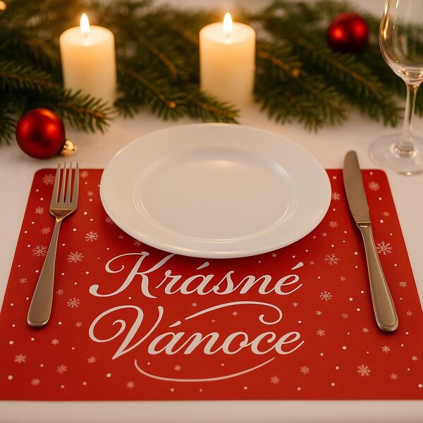 Prostírání plastové Krásné vánoce 4ks/bal 1000676