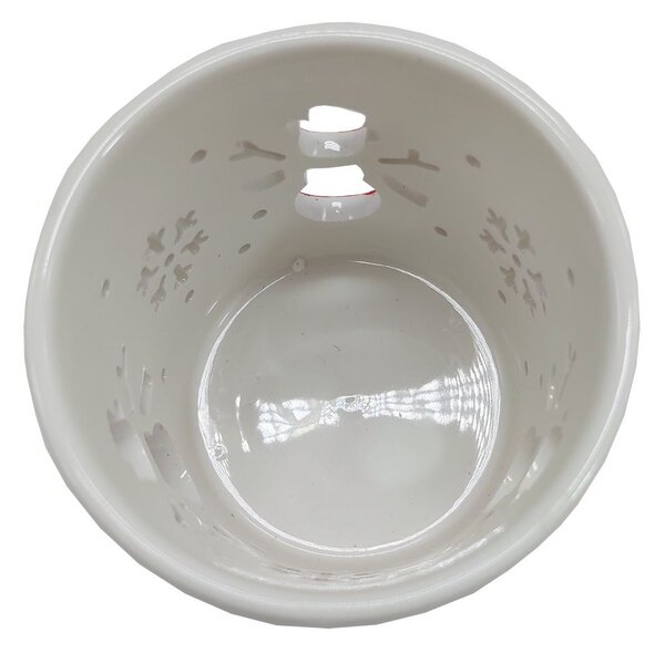 Svícen porcelánový se sněhulákem 8cm 9305222