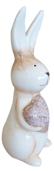 Zajíc keramický s růžovým srdcem 4000335 17cm