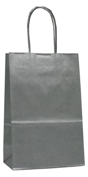 Dárkové tašky stříbrné jednobarevné 14 × 8,5 × 21,5 cm 6ks 8651710