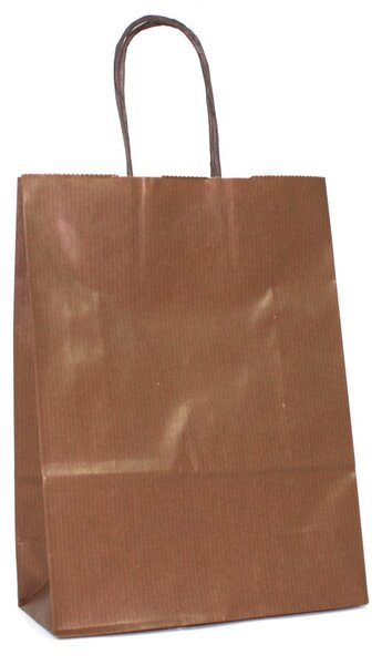 Dárkové tašky hnědé přírodní bez potisku 14 × 8,5 × 21,5 cm 6ks 8651707
