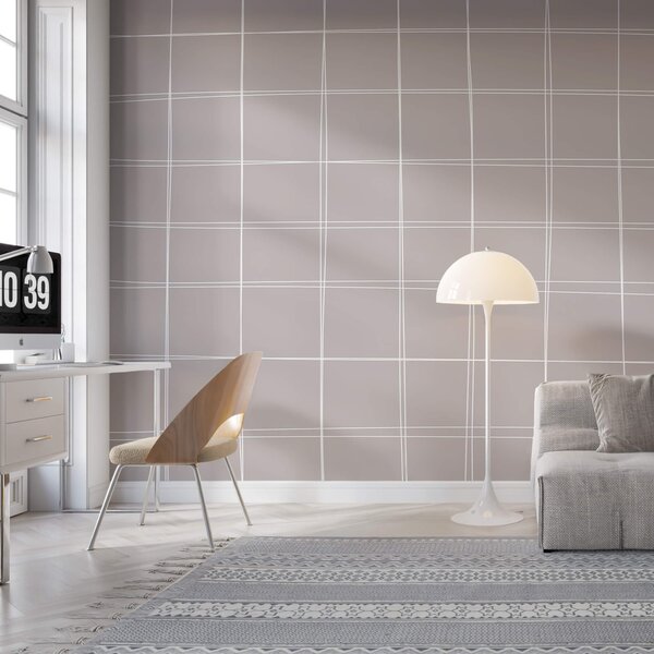 Fototapeta Šedá a bílá mřížka, Abstraktní fototapety, Populární fototapety, t00372 - Tapeko.co.cz