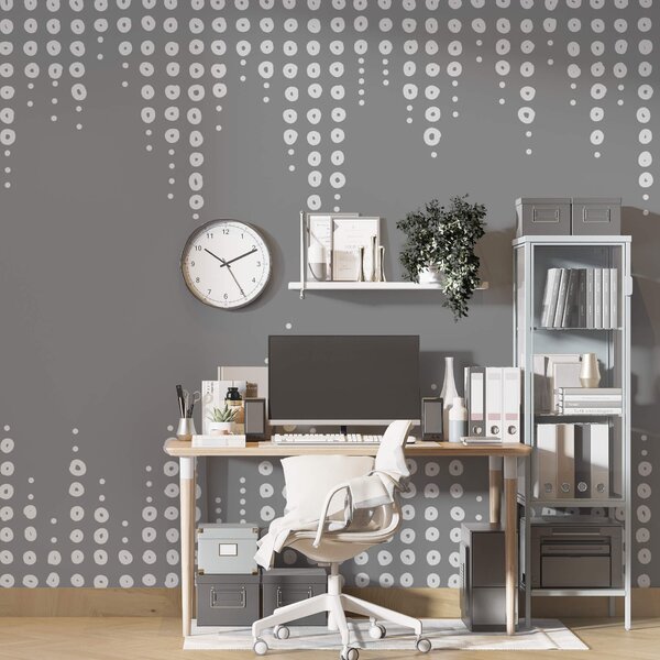Fototapeta Šedé a bílé pozadí s tečkami, Geometrické fototapety, Populární fototapety, t00371 - Tapeko.co.cz