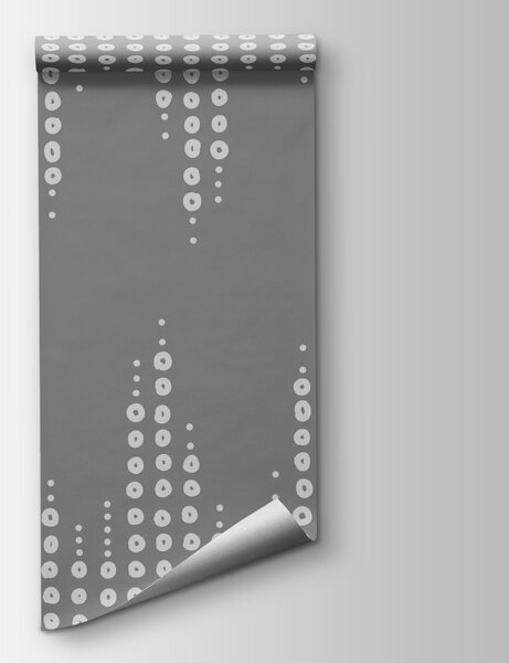 Fototapeta Šedé a bílé pozadí s tečkami, Geometrické fototapety, Populární fototapety, t00371 - Tapeko.co.cz