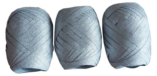 Stuhy glitrové 10m -3ks stříbrné 7023051