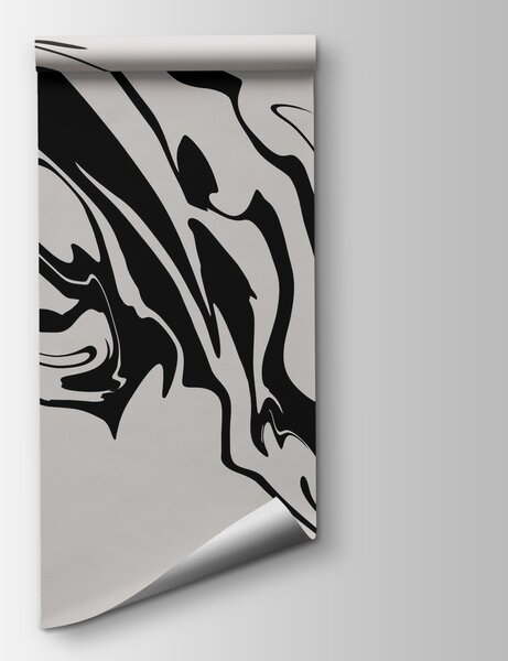 Fototapeta Černobílý vířivý vzor, Abstraktní fototapety, Populární fototapety, t00375 - Tapeko.co.cz