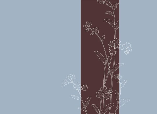 Fototapeta Elegantní květiny na dvoubarevném pozadí, Moderní fototapety, Populární fototapety, t00413v3 - Tapeko.co.cz