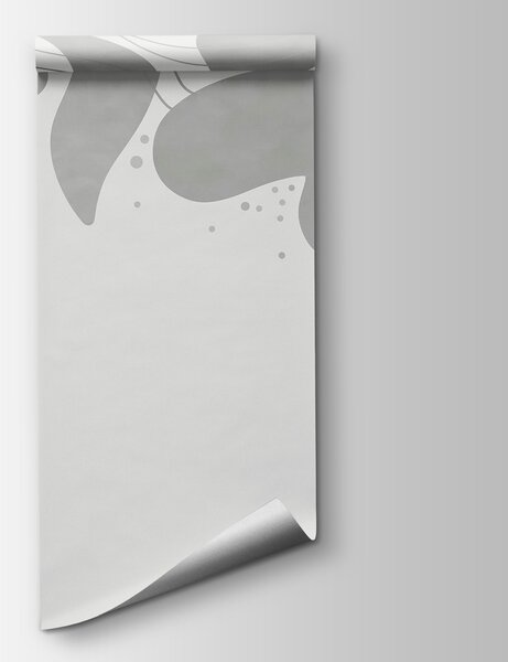 Fototapeta Šedé a bílé pozadí s listy, Abstraktní fototapety, Populární fototapety, t00428v1 - Tapeko.co.cz