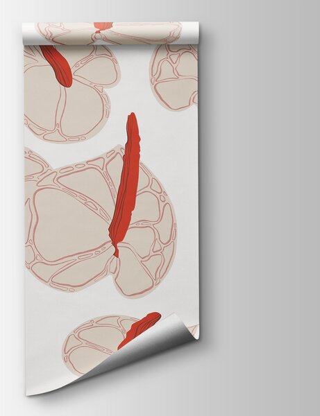 Fototapeta Vzor květin na bílém pozadí, Přírodní fototapety, Populární fototapety, t00406 - Tapeko.co.cz