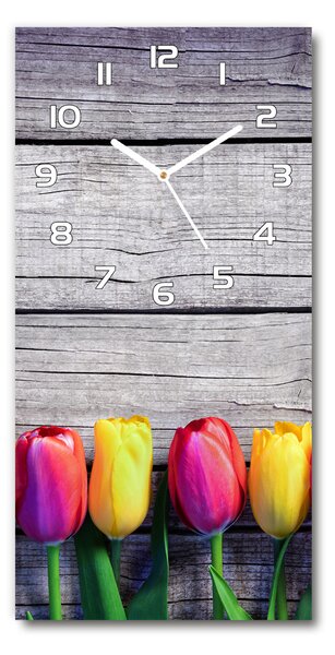 Nástěnné hodiny Barevné tulipány pl_zsp_30x60_f_103218042