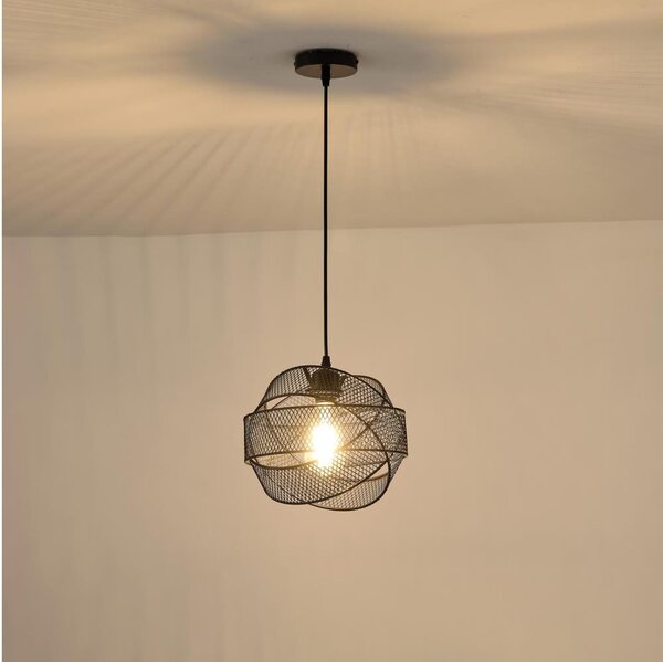 Lustr na lanku OGGI 1xE27/40W/230V černá