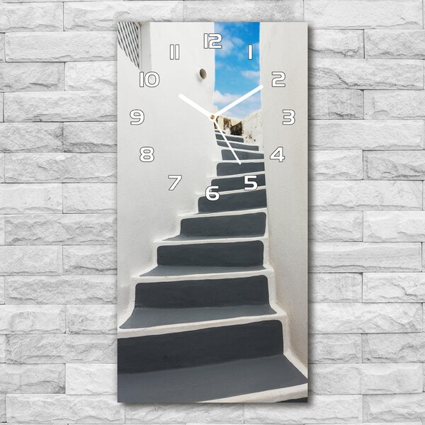 Nástěnné hodiny tiché Santorini Řecko pl_zsp_30x60_f_105585073