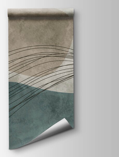 Fototapeta Modré a bílé pozadí s kruhy a čarami, Abstraktní fototapety, Populární fototapety, t00396 - Tapeko.co.cz