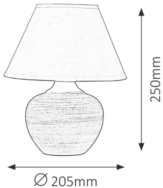 Rabalux Molly stolní lampa 1x40 W bílá-béžová 4391