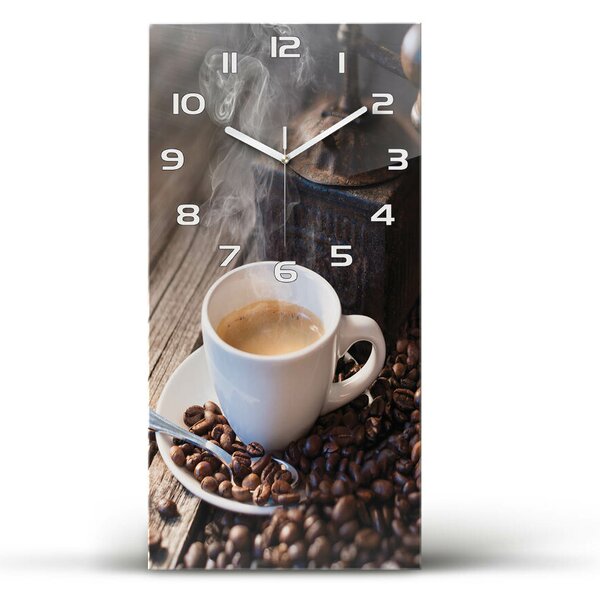 Nástěnné skleněné hodiny Šálek kávy pl_zsp_30x60_f_106171925